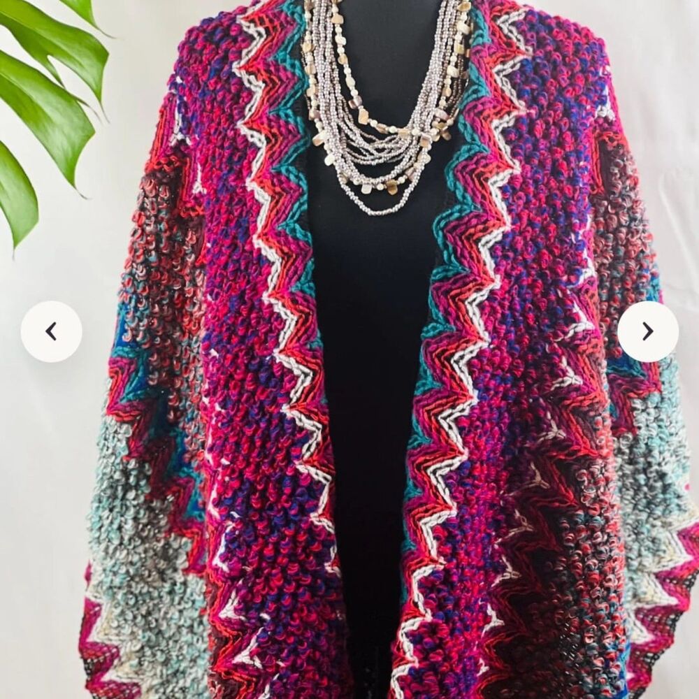NWT Crochet Shawl/Throw with Tassels